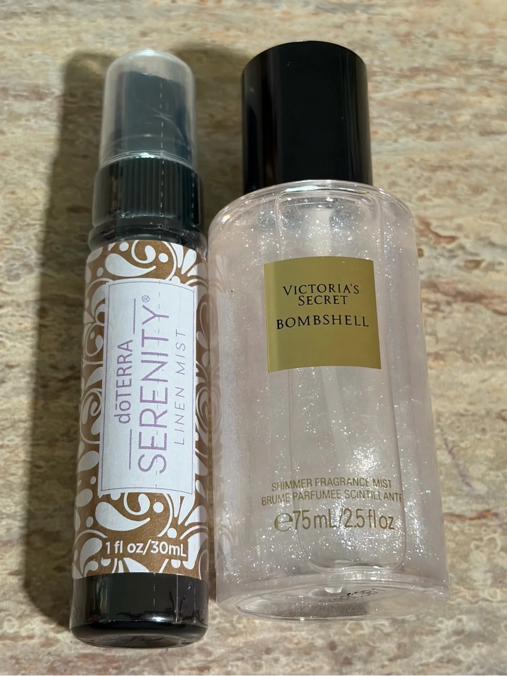 doTerra Serenity Linen Mist & Victoria’s Secret Bombshell Shimmer Mist